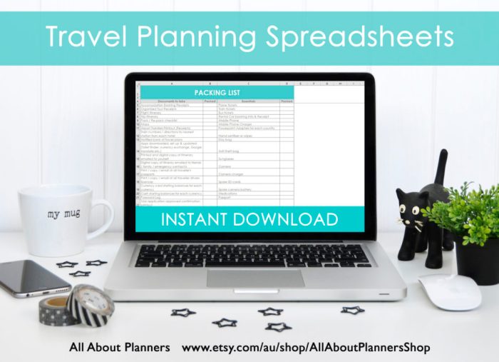 Online vacation planning platforms with packing lists